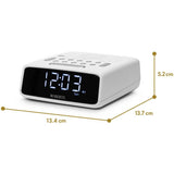 Roberts Ortus FM clock radio in white, UK version