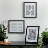 Habitat black wooden picture frames 3 pack mixed sizes, UK version
