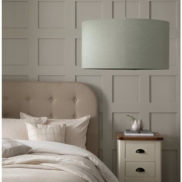 Habitat grey linen easy fit lampshade 49cm (British brand)