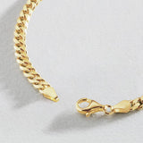 Revere men's gold plated curb bracelet 5.5mm (British brand)