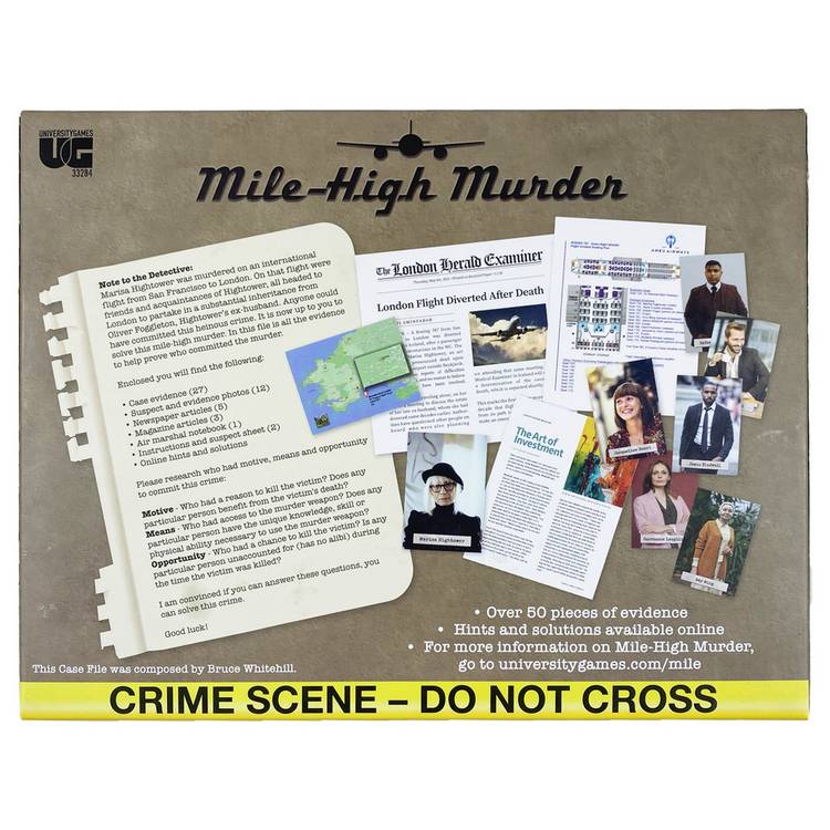 Murder Mystery Party Cold Case File Mile-High Murder game, UK version