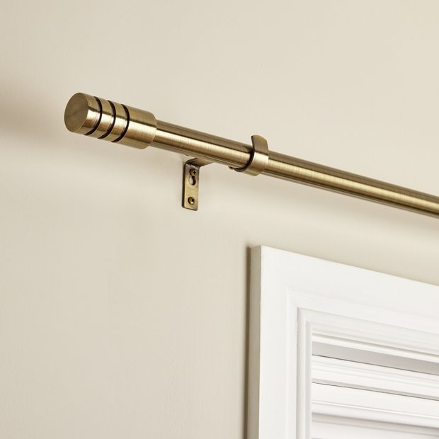Argos Home brass extendable curtain pole 110-300cm - British product