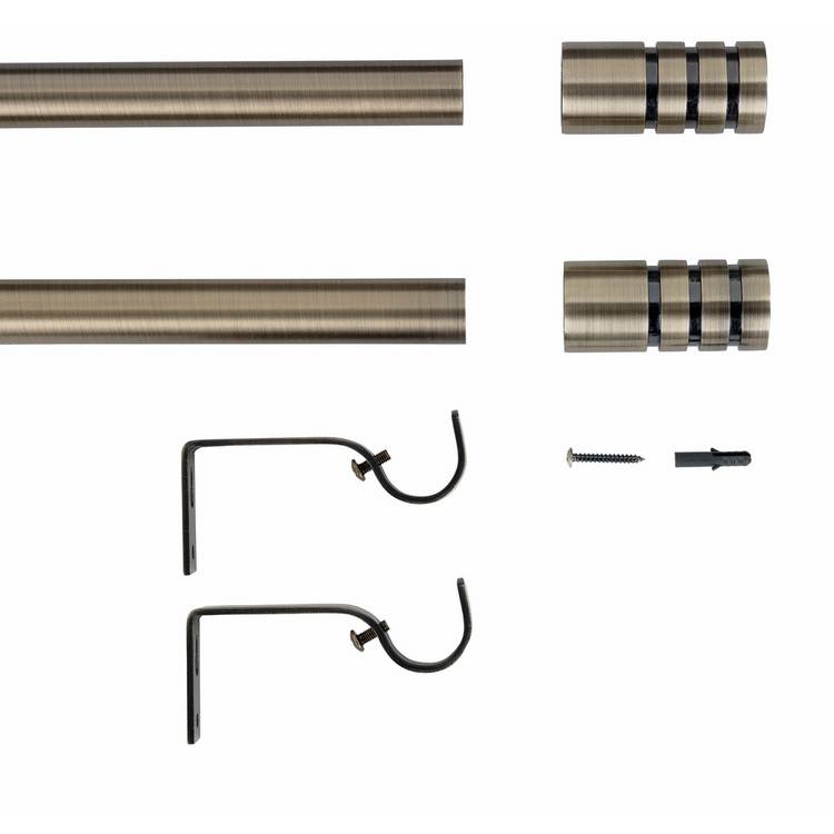 Argos Home brass extendable curtain pole 110-300cm - British product