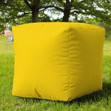rucomfy yellow indoor outdoor cube bean bag 38cm, UK version