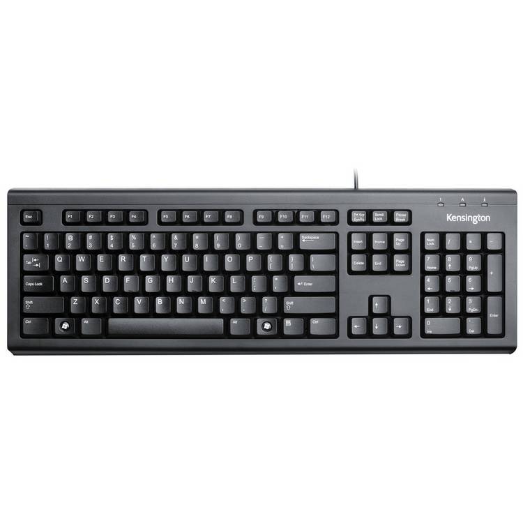 Kensington wired ValuKeyboard black, UK version