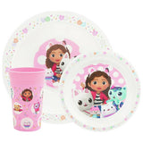 Argos Gabby's Dollhouse Kids Plastic Dinner Set - Pink- Buy online at McGrocer