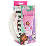Gabby's Dollhouse pink kids dinner set 3 piece - British product