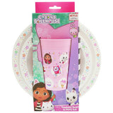Gabby's Dollhouse pink kids dinner set 3 piece - British product