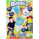 Bubblz Bubble Rocket outdoor toy with bubble solution - British product