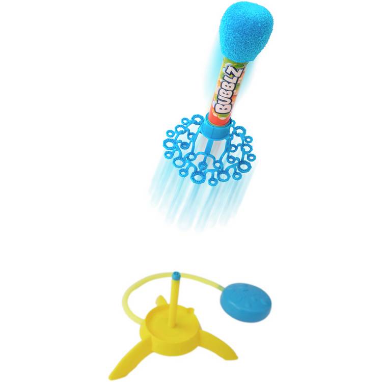 Bubblz Bubble Rocket outdoor toy with bubble solution - British product