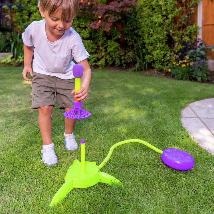 Bubblz Bubble Rocket outdoor toy with bubble solution - British product