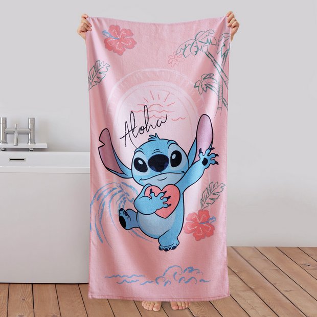 Disney Stitch towel pink 140x70cm, imported from the UK