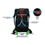 Pro Action Xtreme 35L backpack black, imported from the UK
