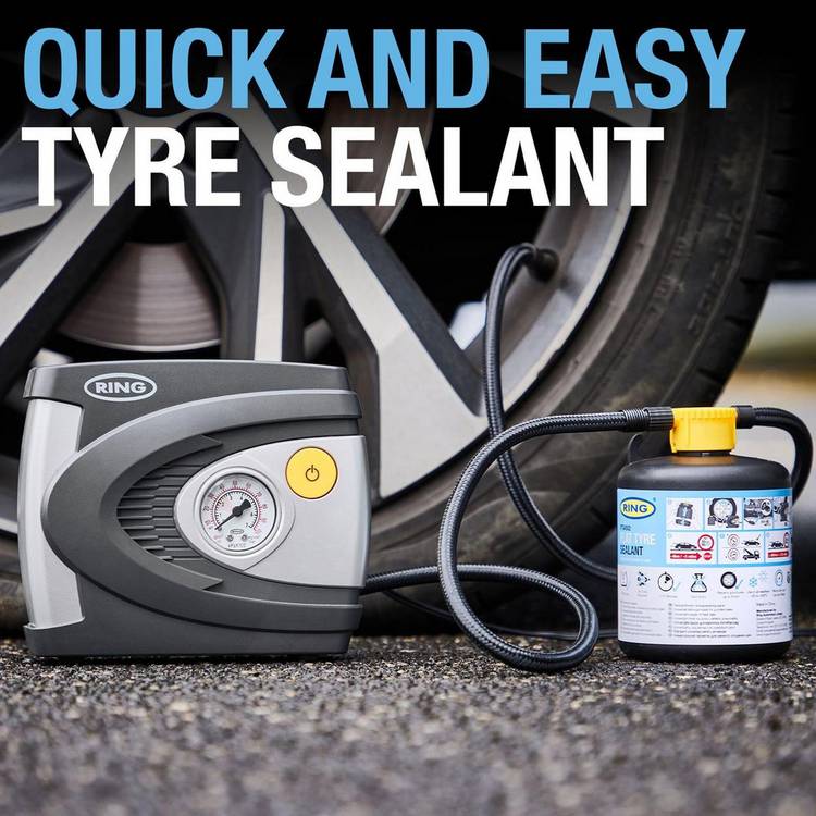 Ring flat tyre repair sealant bottle, UK version