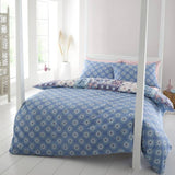 Catherine Lansfield bedding set boho patchwork blue single - British product