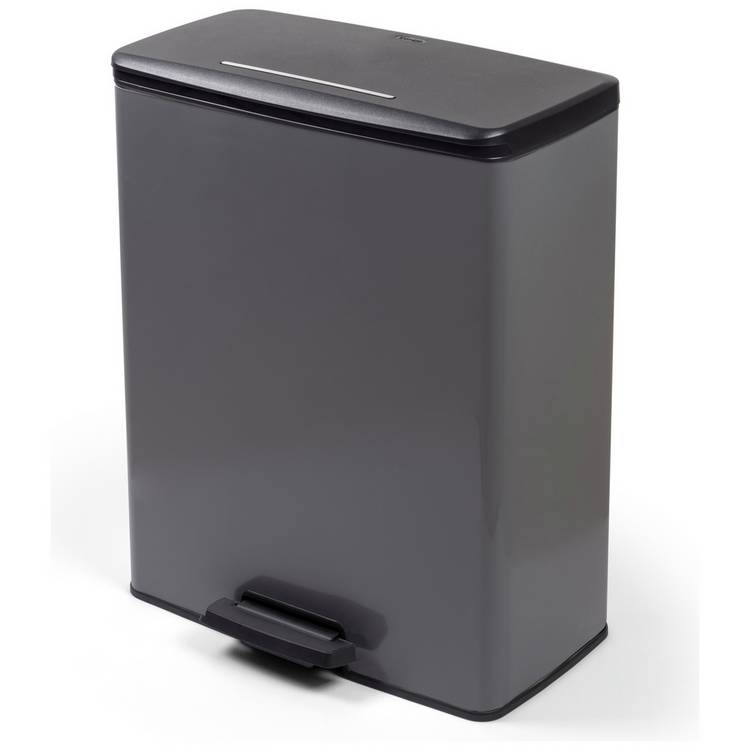 Curver pedal bin cool grey 65L, imported from the UK