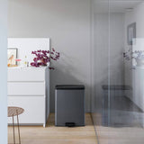 Curver pedal bin cool grey 65L, imported from the UK