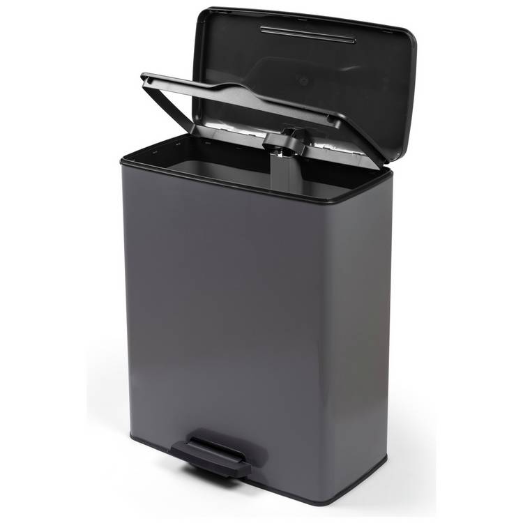 Curver pedal bin cool grey 65L, imported from the UK