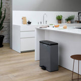 Curver pedal bin cool grey 65L, imported from the UK