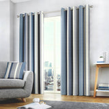 Argos Fusion Whitworth Blue Cotton Eyelet Curtains 117x137cm- Buy online at McGrocer