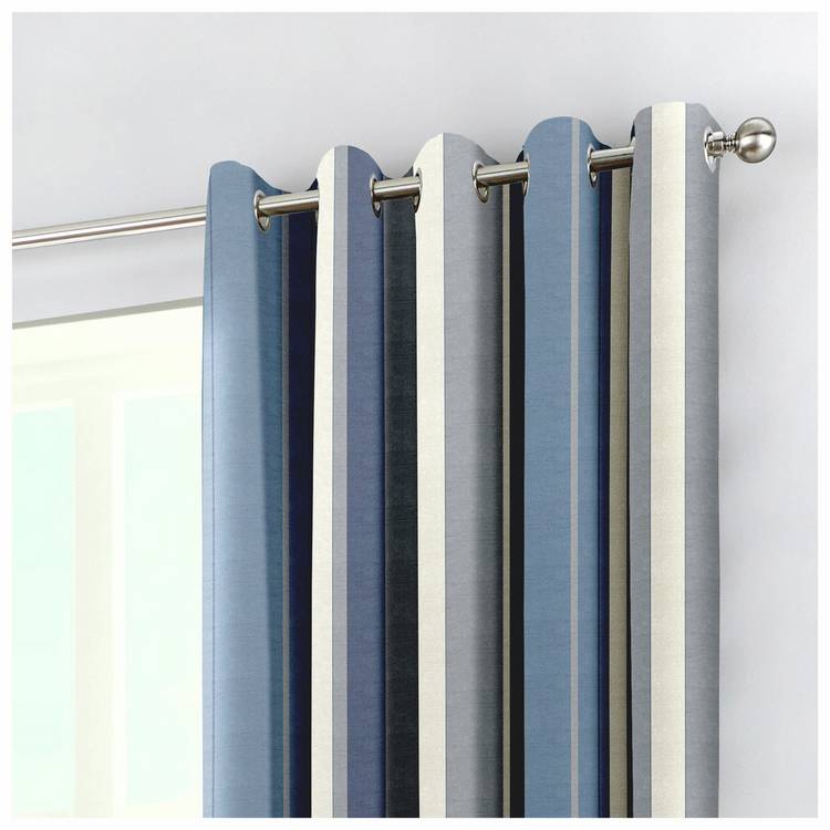 Fusion Whitworth eyelet curtains blue 117x137cm - British product