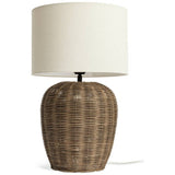 Habitat Wicker Pear natural rattan table lamp 49cm, UK version