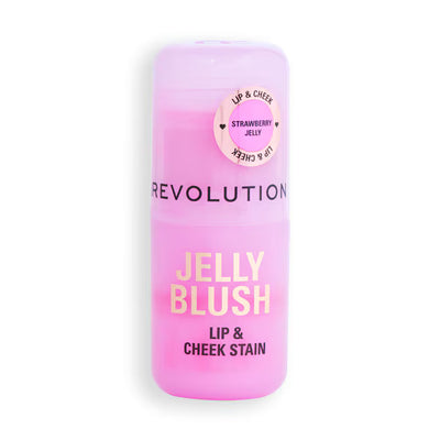 Superdrug Revolution Jelly Blush Stick Strawberry Pink Multi-Use Lip Cheek Stain- Buy online at McGrocer