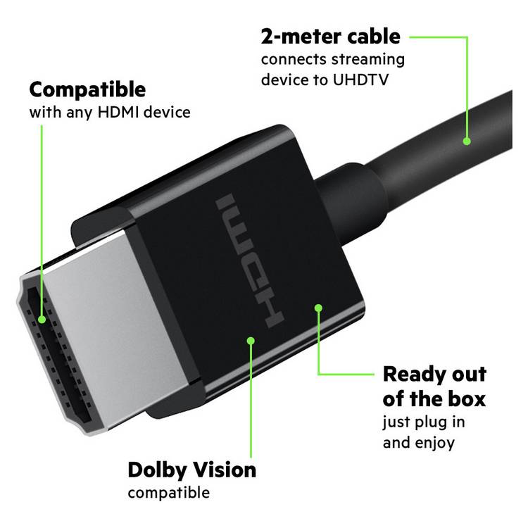 Belkin 2m 8K HDMI cable Black (British brand)