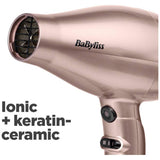 BaByliss Keratin Shine Pro 2200 hair dryer with diffuser, UK version