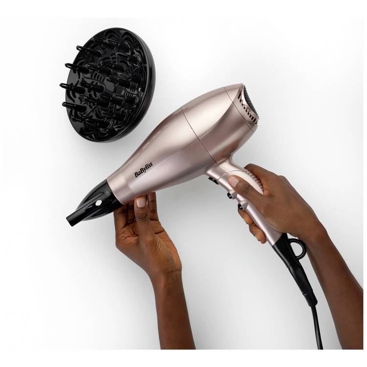BaByliss Keratin Shine Pro 2200 hair dryer with diffuser, UK version