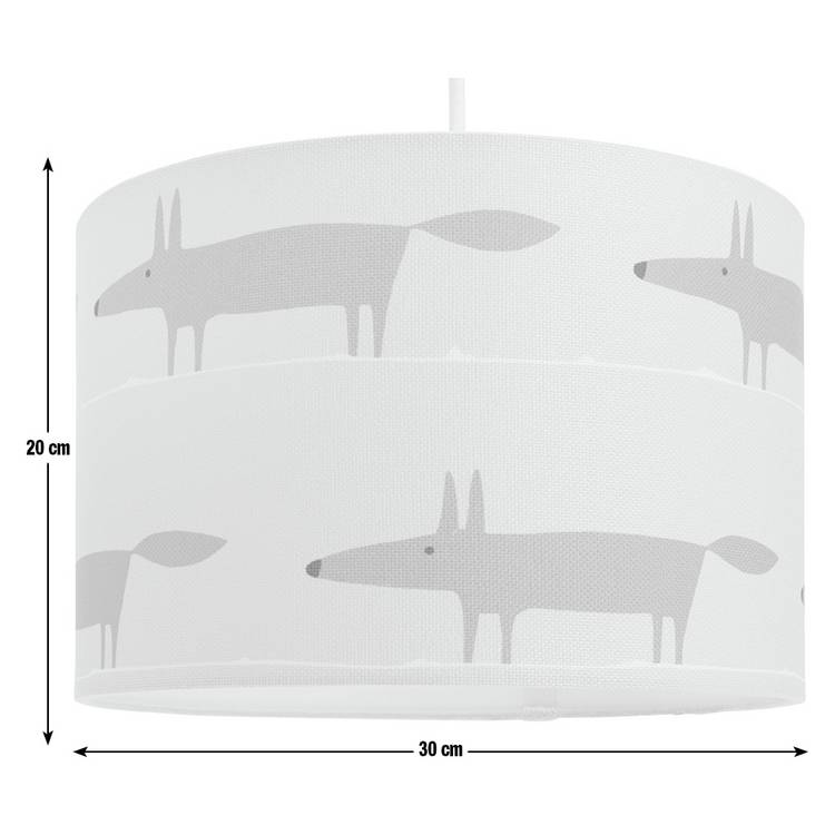 Habitat x Scion blue Mr Fox lampshade 30cm, imported from the UK