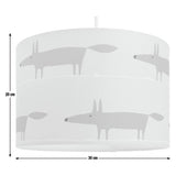 Habitat x Scion blue Mr Fox lampshade 30cm, imported from the UK