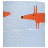 Habitat x Scion blue Mr Fox lampshade 30cm, imported from the UK