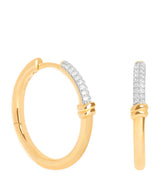 Harrods Astrid & Miyu Gold-Plated Pavé Knot Hoop Earrings- Buy online at McGrocer