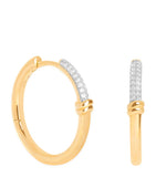 Astrid & Miyu Pavé Knot hoop earrings gold-plated, imported from the UK