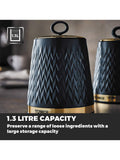 Tower Blue Empire canisters set 1.3L capacity (British brand)