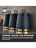 Tower Blue Empire canisters set 1.3L capacity (British brand)