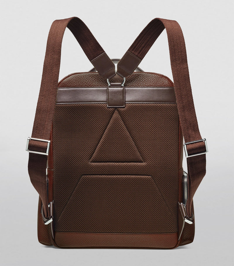 Aspinal of London Pebble Leather Reporter backpack, imported from the UK