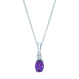 Costco oval cut amethyst and diamond pendant, UK version