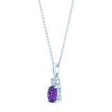 Costco oval cut amethyst and diamond pendant, UK version