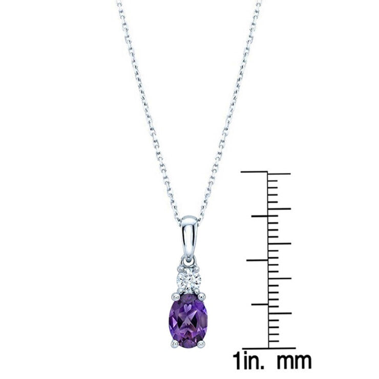 Costco oval cut amethyst and diamond pendant, UK version