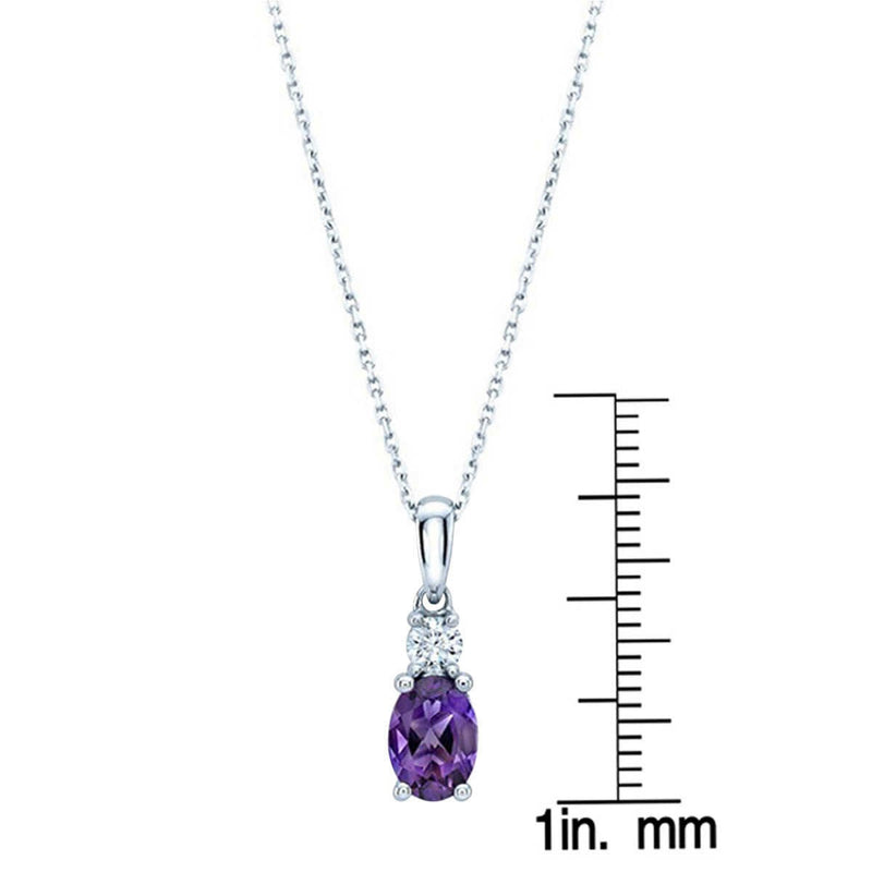 Costco oval cut amethyst and diamond pendant, UK version