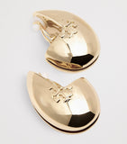 Tory Burch Wave earrings gold plated brass, UK version
