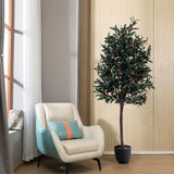 Livingandhome artificial olive tree decorative plant 120cm, imported from the UK