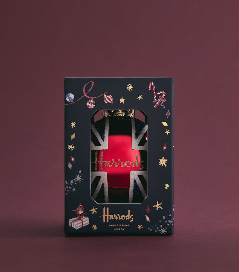 Harrods Union Jack 2026 bauble - British product
