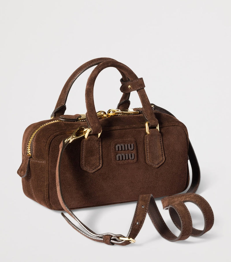 Miu Miu suede Arcadie top-handle bag - British product