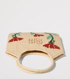 Miu Miu Raffia Ivy Tote Bag woven raffia - British product
