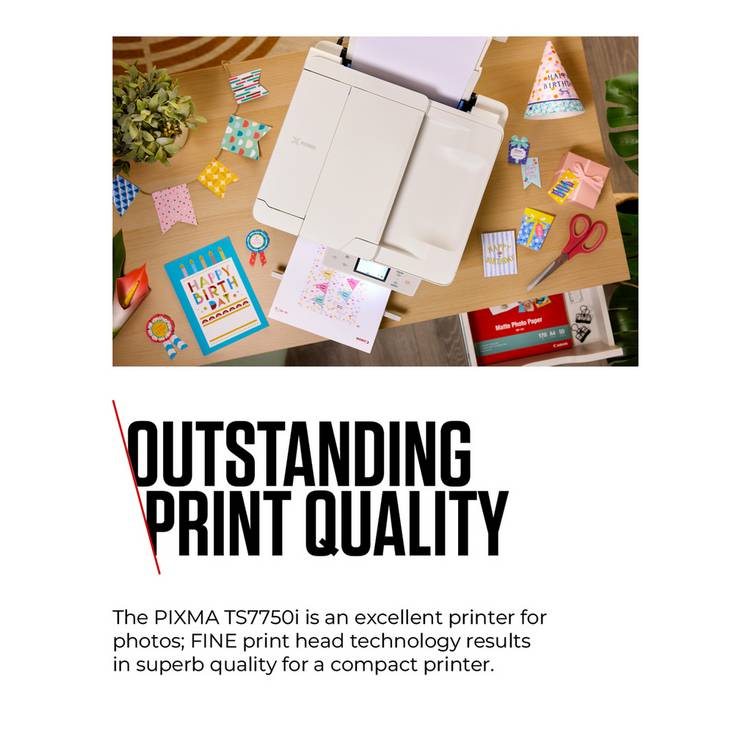 Canon PIXMA TS7750i wireless multifunction printer white, UK version
