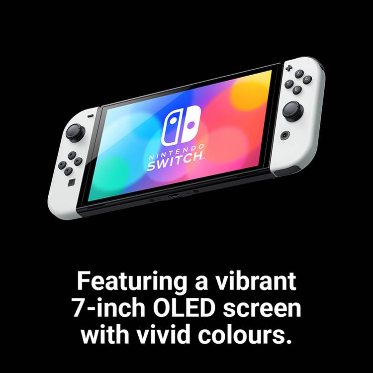Nintendo Switch OLED Console White, imported from the UK