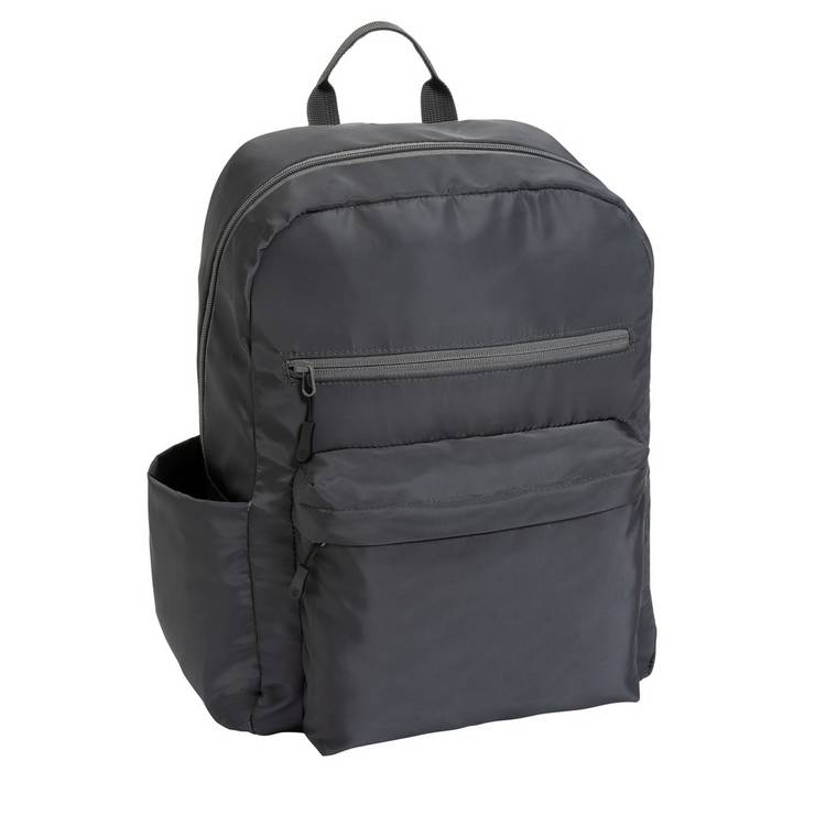Home grey backpack block colour with padded laptop compartment, imported from the UK
